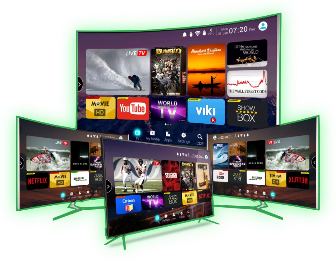 Multi-écrans IPTV Smarters – TV, mobile, tablette